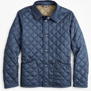 Brooks Brothers Boys Navy Quilted Jacket Size Large